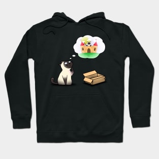 My Cardboard Castle - Siamese Cat Design - Not Hamlet Hoodie